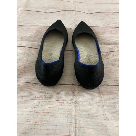 Rothy's Women's Black Pointed Toe Ballet Flats - 9 - Picture 3 of 10